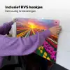 Tulpenveld - Zonsondergang - Kleurrijk Inductie beschemer met haakjes klein -ky-ophangen-nl