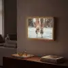 Schaatsen - IJs - Winter - Sneeuw Light Box met batterij (Wandlamp) middel -sfeer1