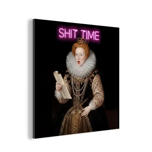 Portret - Humor - Neon aluminium wit klein -3d
