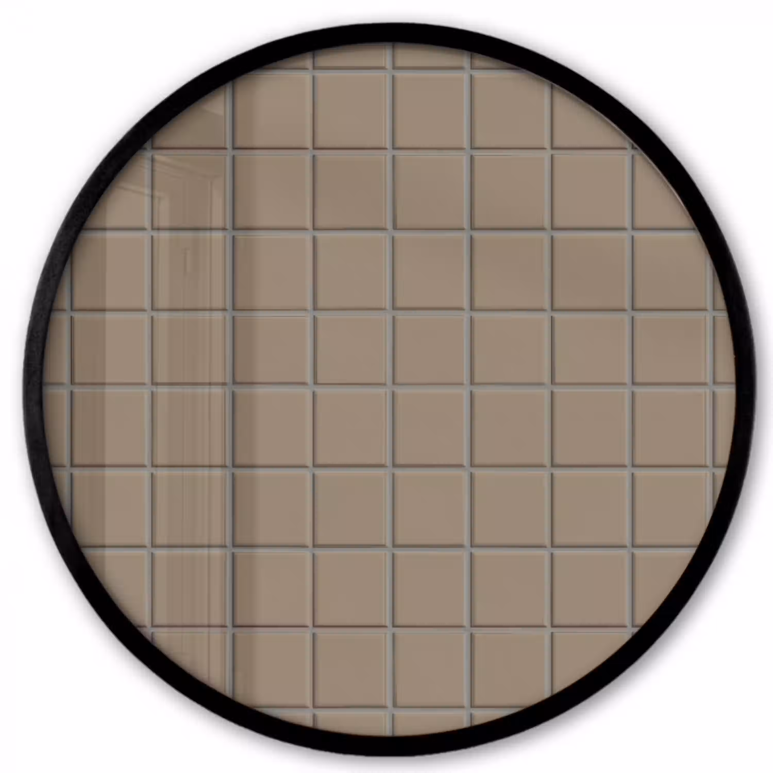 Tegel - Patroon - Taupe Fotolijst rond zonder passe partout klein 856 -3d