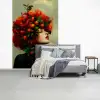 Vrouw - Appels - Rood - Bladeren fotobehang vinyl groot -slaapkamer
