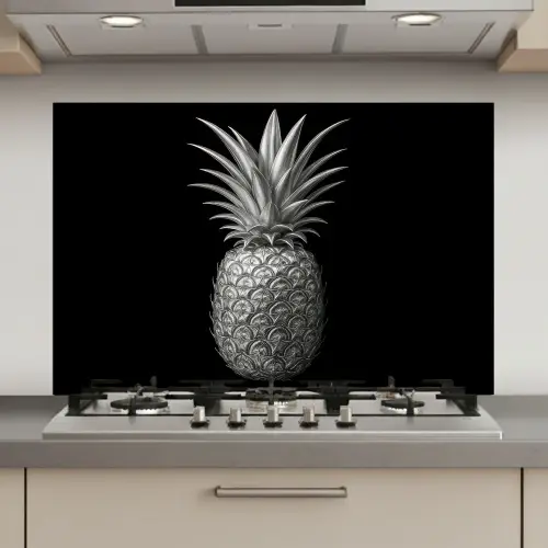 Ananas - Gedetailleerd - Bladeren keuken achterwand spatscherm klein -3d_website