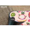 Roze - Kleuren - Fruit - Patroon Placemat vinyl groot 368 -closeup
