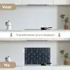 Deco - Waaier - Blauw keuken achterwand spatscherm klein 900 -voor_na_NL