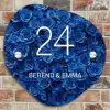 Blauwe rozen - Klassiek Naambord Organisch middel -sfeer10
