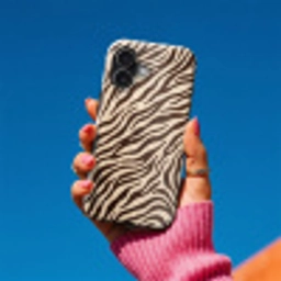 Zebra - Strepen - Bruin Toughcase MagSafe Apple iPhone 17 klein -Sfeer1V
