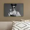 Vrouw - Pasta - Zonnebril canvas 2cm klein -sfeer3