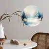 Bos - Winter - Natuur - Abstract - Sneeuw Wandcirkel behangsticker klein -sfeer3