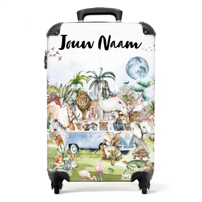 Jungle safari NBS - Handbagage koffer - Kinderen Unisex middel -productfoto_recht