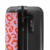 Dierenprints - Panterprint koffer in oranje en lichtroze NBS - Handbagage koffer - Unisex middel -slot