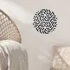 Design - Geometrie - Patroon - Zwart - Wit Wandcirkel behangsticker klein 186 -sfeer4