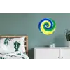 Spiraal - Groen - Draaiend Wandcirkel aluminium klein -slaapkamer