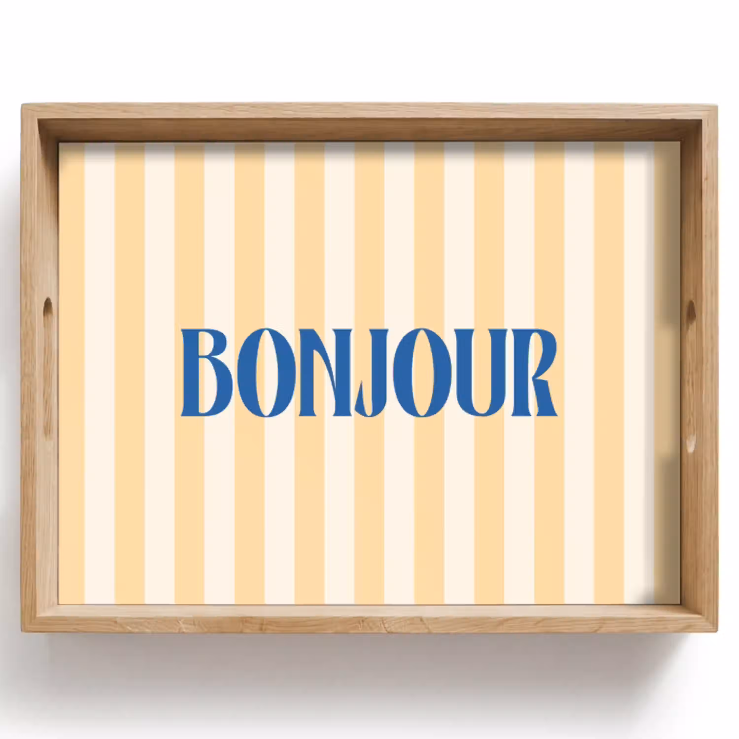Blauw - Geel - Strepen - Bonjour Dienblad Rechthoek middel -z3d_shopping