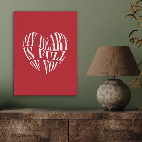 Rood - Hart- Tekst - Valentijn PET vilt klein -sfeer2