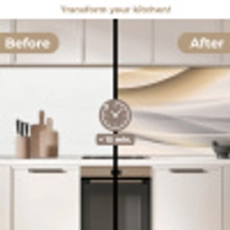 Golven - Abstract - Beige keuken achterwand 2 middel -voor-na2_UK