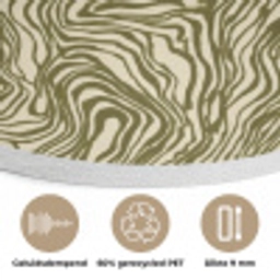Abstract - Marmer - Groen Akoestische PET Vilt - Rond klein 838 -closeup_NL