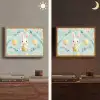 Konijn - Eieren - Takjes Light Box met batterij (Wandlamp) middel -sfeer3