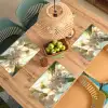 Bloesems - Wit - Zonnestralen -  Bloemblaadjes Placemat vinyl groot -zzsfeer5_Kitchenyeah-website