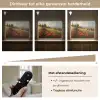 Klaprozen - Rood - Heuvels - Landschap Light Box met batterij (Wandlamp) middel -USP_dimbaarNL