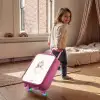 Ballerina prinses tussen beige stippen Kinderkoffer - Roze klein -sfeer1