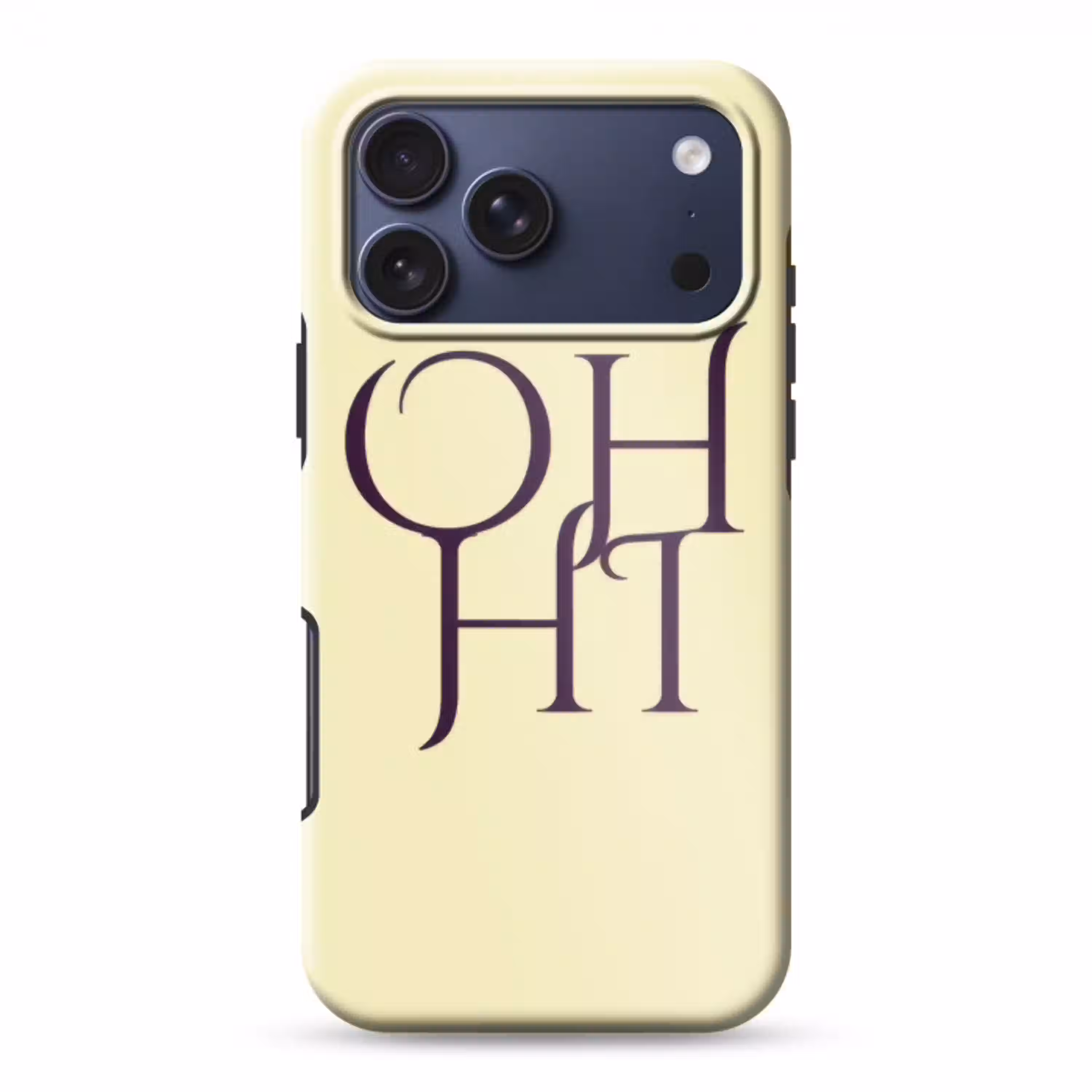 Oh hi - Geel - Monogram Toughcase MagSafe Apple iPhone 17 Pro Max klein -3d