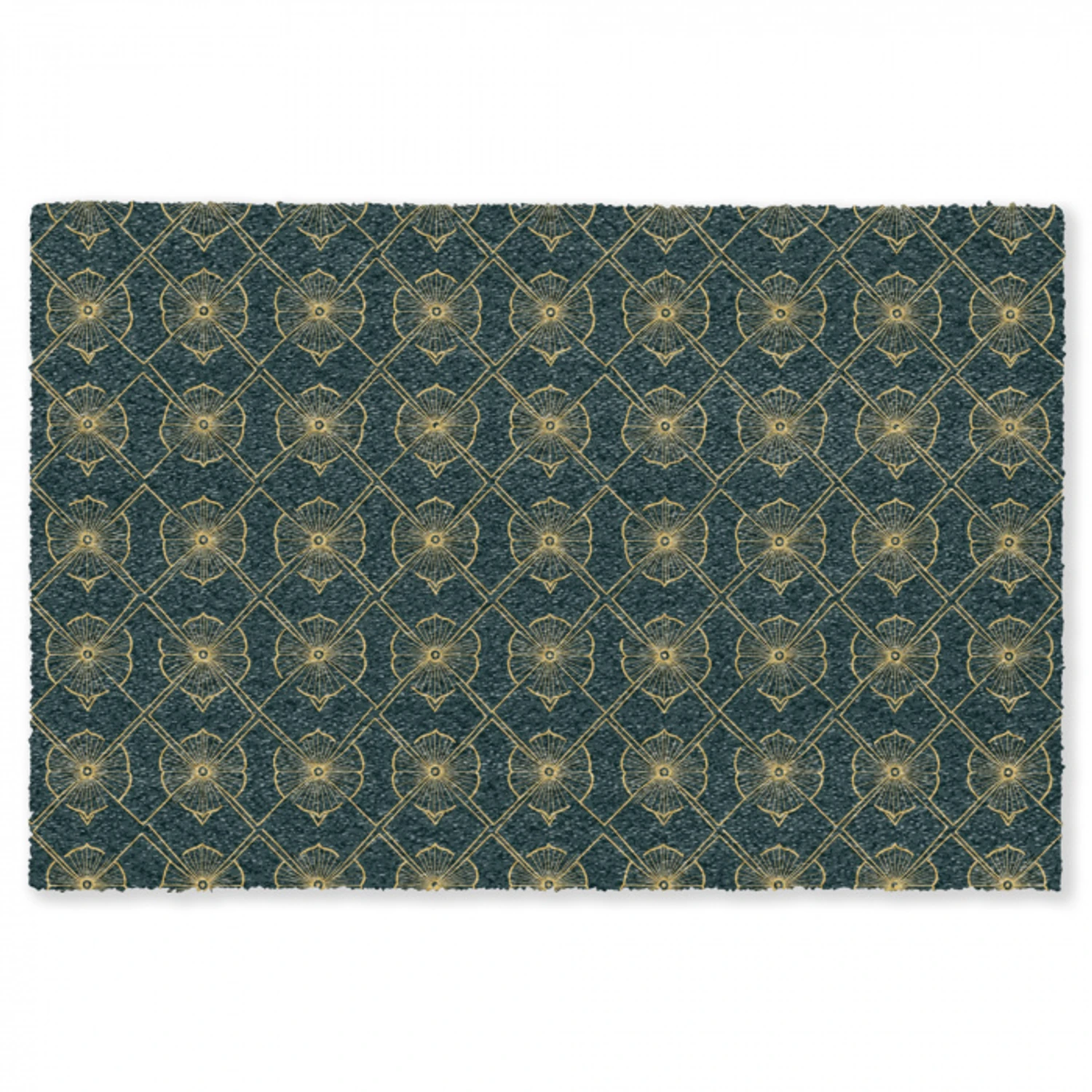 Geometrisch - Elegant - Groen Vloerkleed Rechthoek klein 1091 -3d