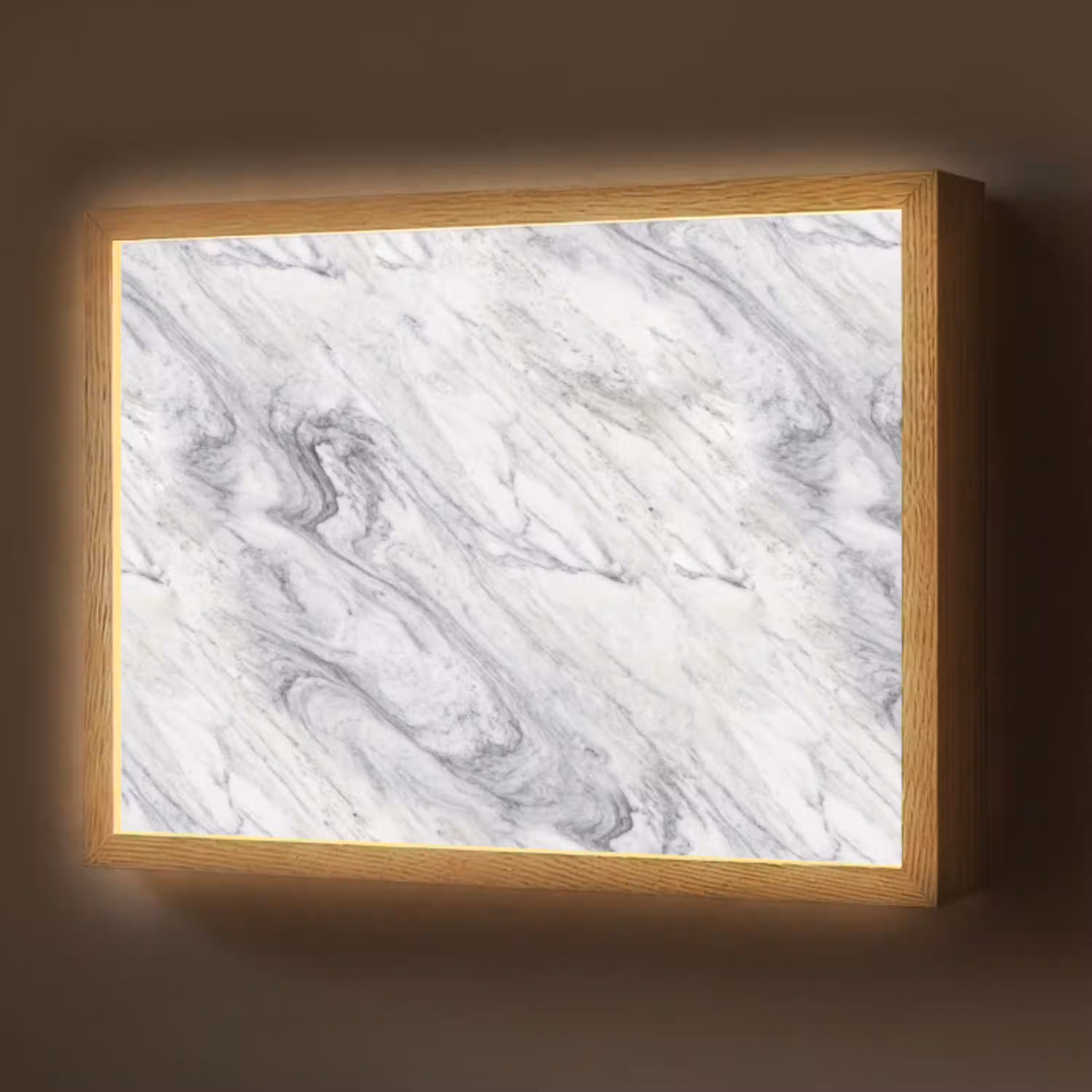 Wervelende - Grijsstructuur - Marmer - Wit Light Box met batterij (Wandlamp) middel 907 -z3d_website