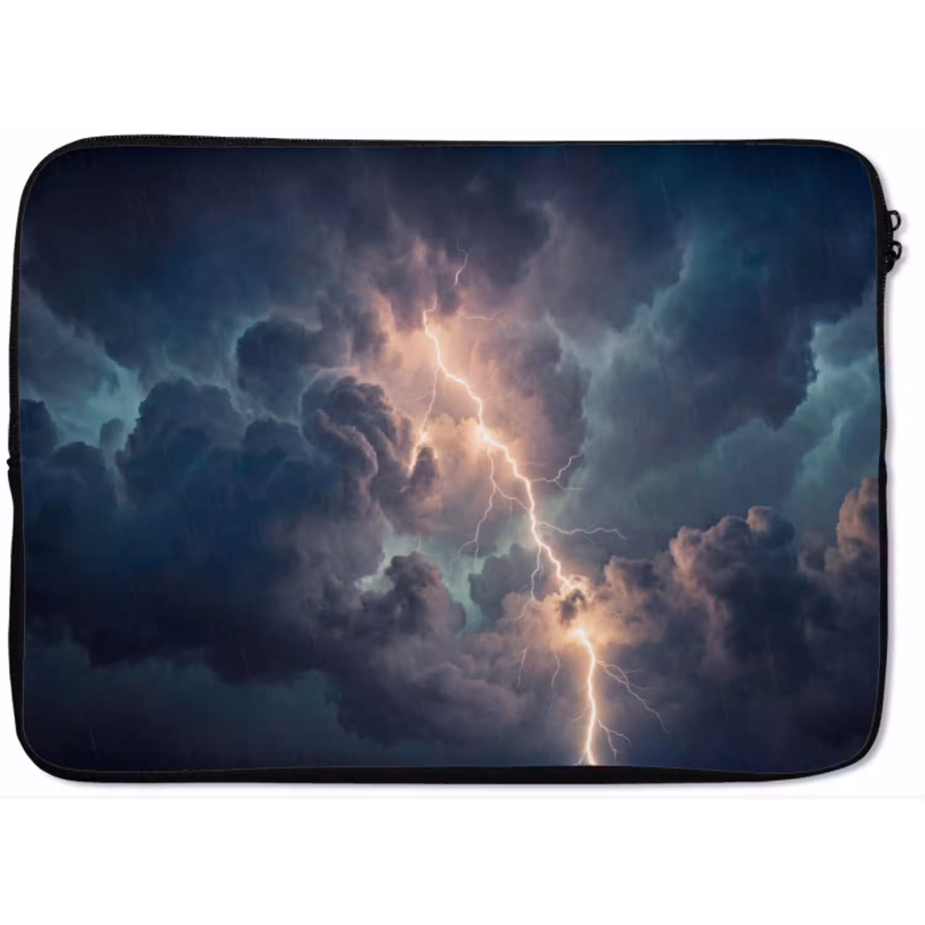 Bliksem - Storm - Natuur - Donker laptophoes neopreen klein -zkaufland3dotto