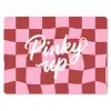 Pinky up - Geblokt - Bordeauxrood muismat rubber klein -3d