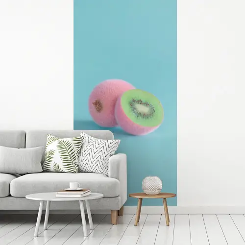 Kiwi - Blauw - Surrealistisch fotobehang vinyl groot -woonkamer