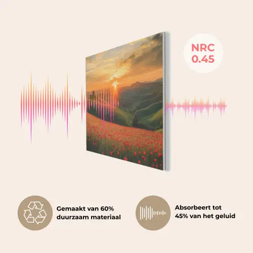 Klaprozen - Bloemen - Heuvels - Zonsondergang PET vilt middel -USP_NL