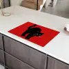 Kat - Zwart - Staart Inductie beschermer vinyl 3mm klein -sfeer8