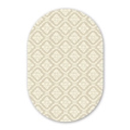 Floraal - Ornament - Beige Wandcirkel Ovaal Aluminium middel 839 -3d