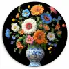 Vaas - Boeket - Bloemen - Kleur Wandcirkel plexiglas klein -3d