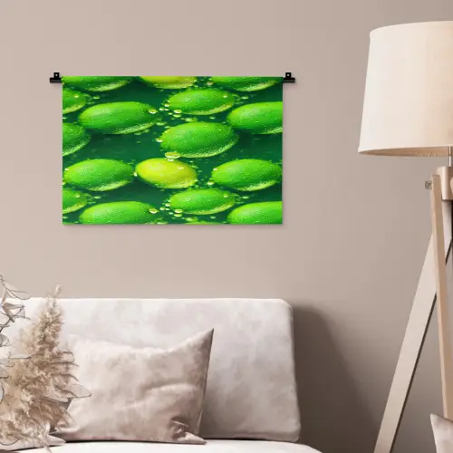 Limoen - Groen - Water Wandkleed katoen klein 269 -sfeer4
