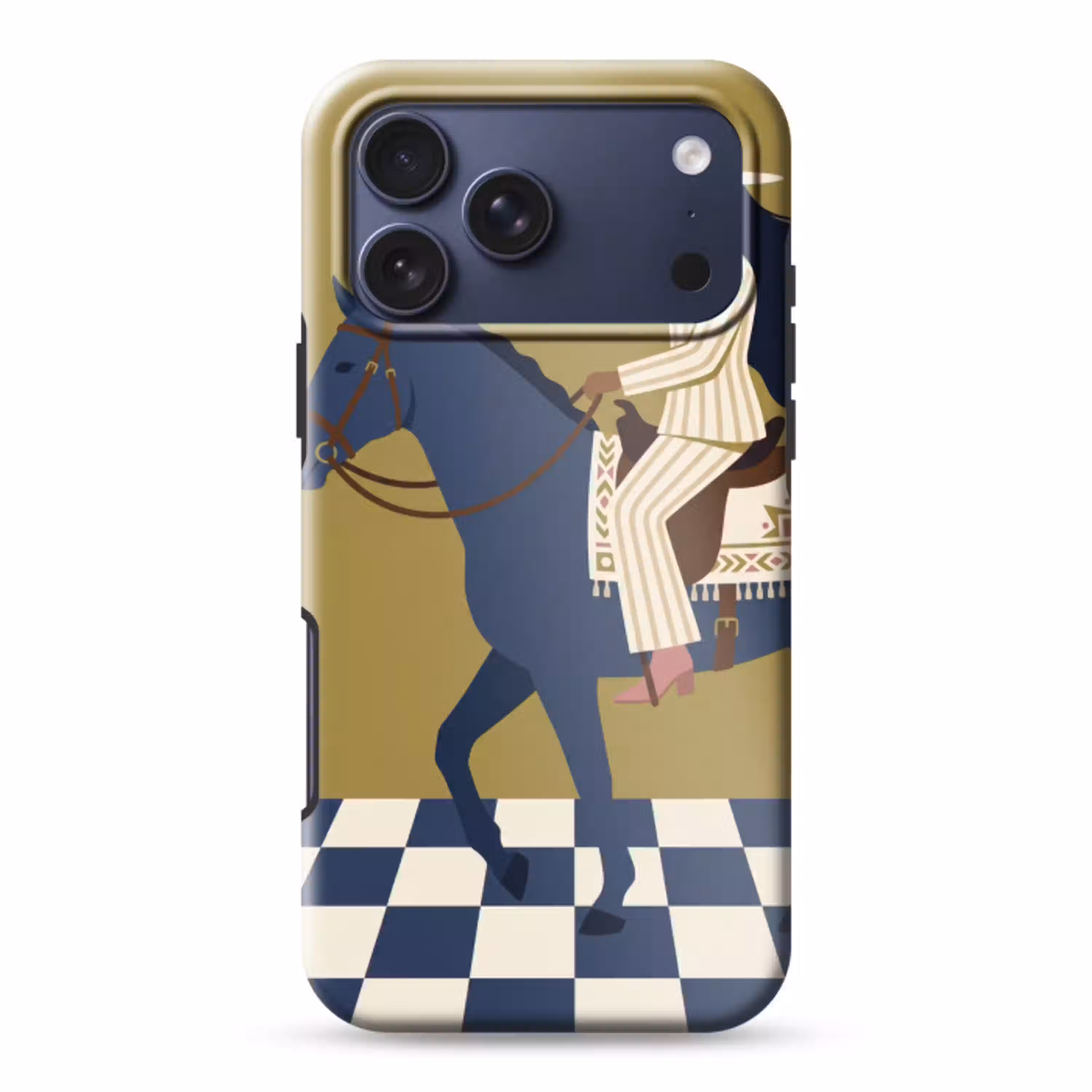 Vrouw - Paard - Rijden - Modern - Abstract Toughcase MagSafe Apple iPhone 17 Pro Max klein -3d