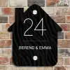 Zwart zebraprint - Klassiek Naambord Huisje klein -sfeer6