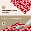 Modern - Abstract - Rood Inductie beschemer met haakjes klein 777 -ky-schoon-nl