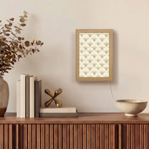 Waaier - Motief -  Goud Light Box met kabel (Tafellamp) klein 925 -sfeer2