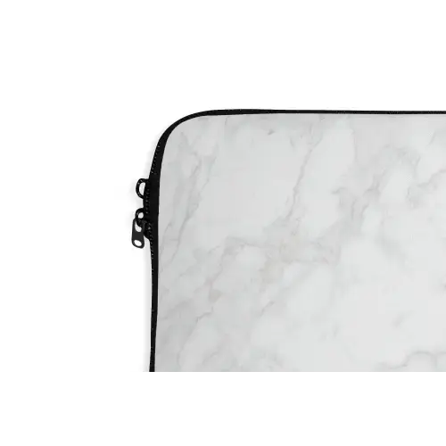 Minimalistisch - Wit - Grijze aders laptophoes neopreen klein 279 -detail