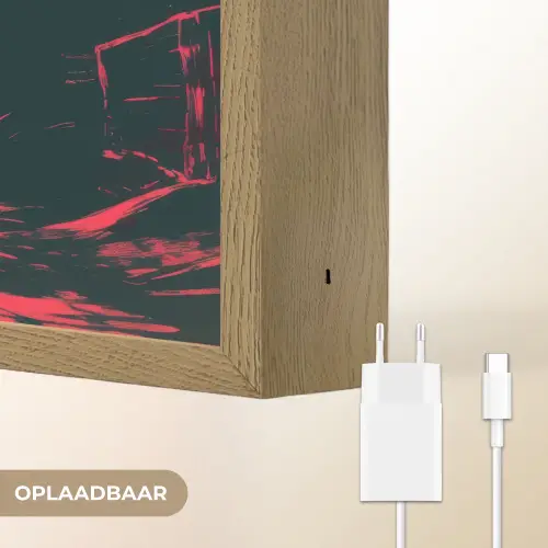Straat - Verlaten - Schedel - Geel Light Box met batterij (Wandlamp) middel -USP_websiteoplaadbaarNL