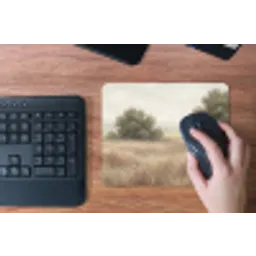 Landschap - Minimalistisch - Beige muismat rubber klein -toetsenbord