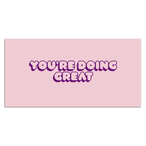 You're doing great - roze - 3D Muismat XXL klein -3d_leeg