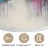 Dynamisch - Abstract - Kleurrijk - Zwart Akoestische PET Vilt - Rond klein -closeup_NL
