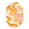 Abstract - Golvend - Oranje Wandcirkel Ovaal Forex klein -3d