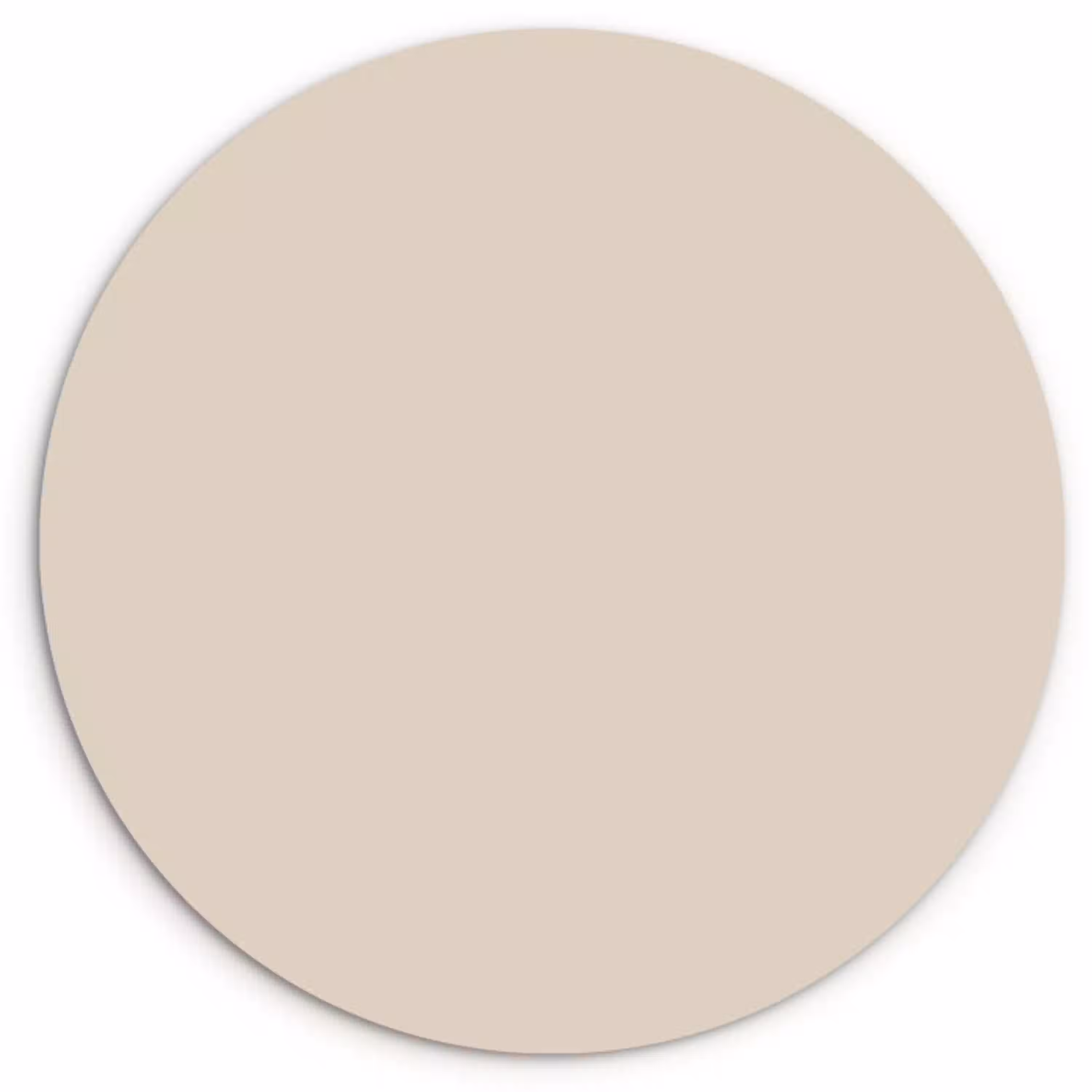 Raw - Linen - Nude Wandcirkel kunststof plaat 5mm dik klein 188 -3d