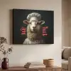 Schaap - Kokskleding - Neon - Quote Textielframe zwart klein -sfeer3