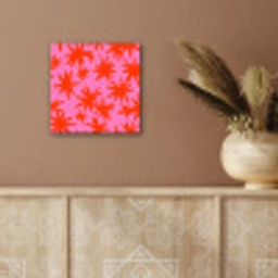 Modern - Sterren - Roze aluminium wit klein 46 -sfeer4