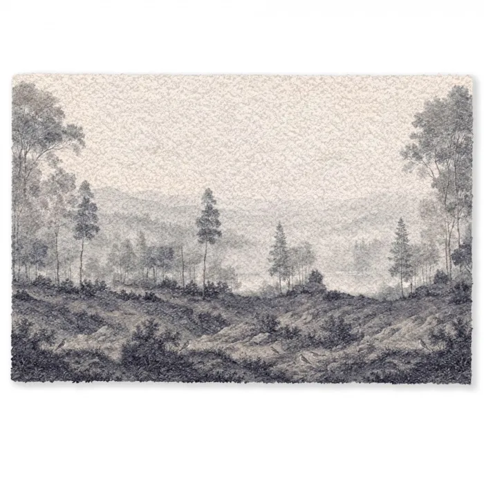Mistig - Berglandschap - Illustratie Deurmat klein -zkaufland3d