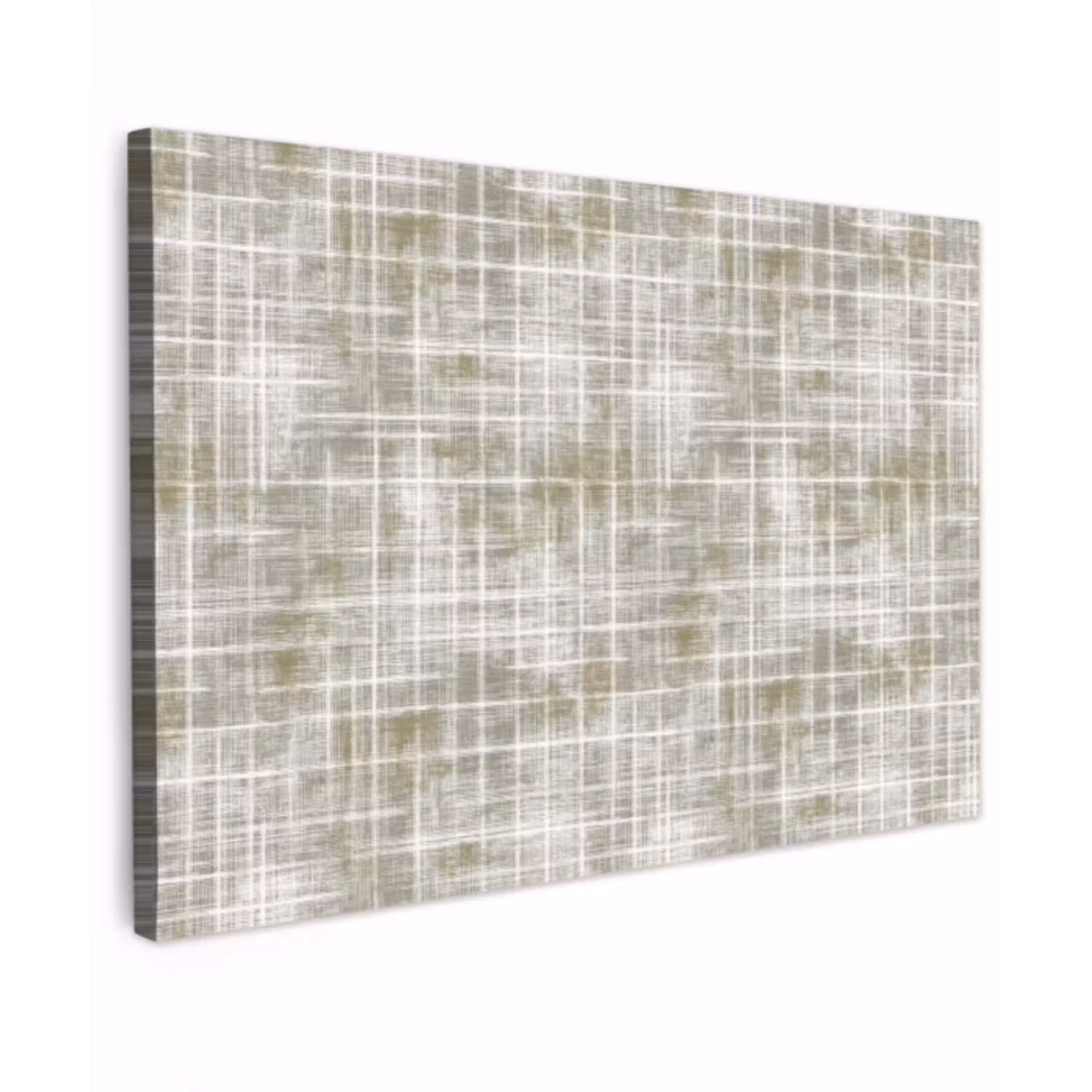 Linnen - Patroon - Groen canvas 2cm klein 34 -z3d